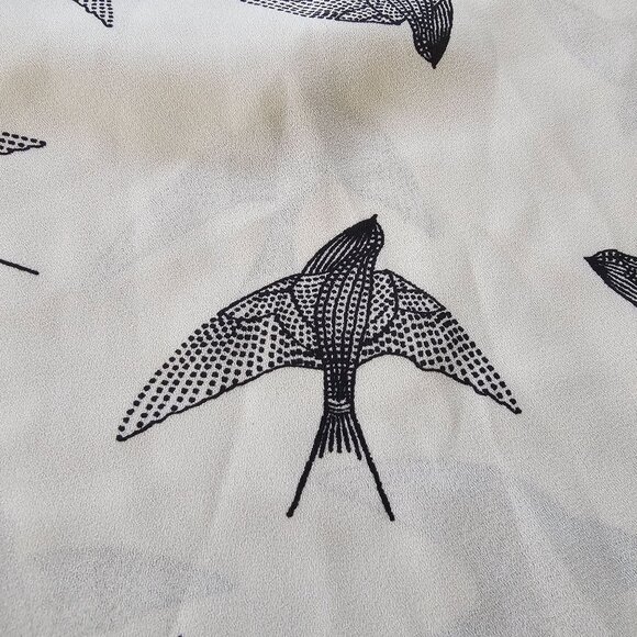 H&M Swallow Bird Women's Tunic top long sleeved crew neck size 10 - Picture 11 of 11